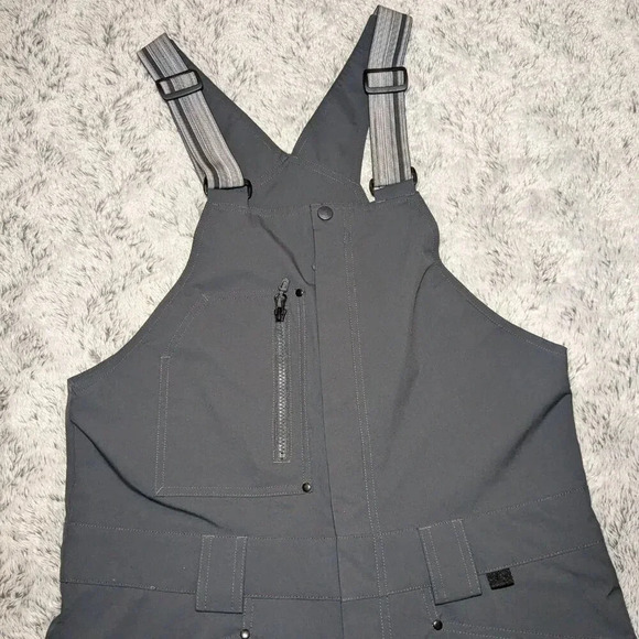 Marmot Ski Bib Gray Discovery Waterproof Snow Snowboard Pants Men's Small - Picture 3 of 15